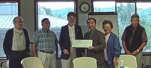 Presentation of Check from Rotary Club